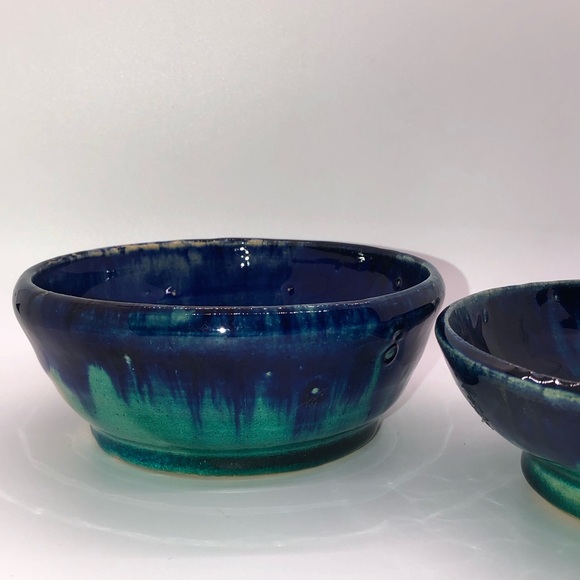 Coordinating set Studio Art Pottery Bowls Glazed, Trinket, Knick Knack Decor - Picture 6 of 13